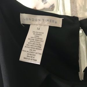 London Times black and cream dress
